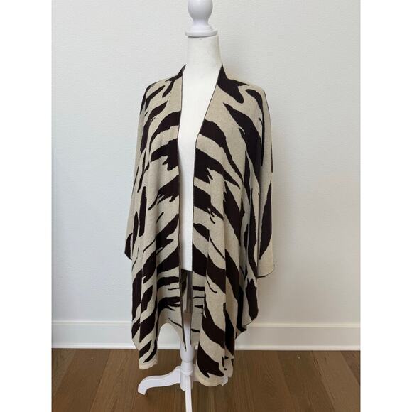 Chicos Animal Print Wrap Cotton Blend - Picture 1 of 6